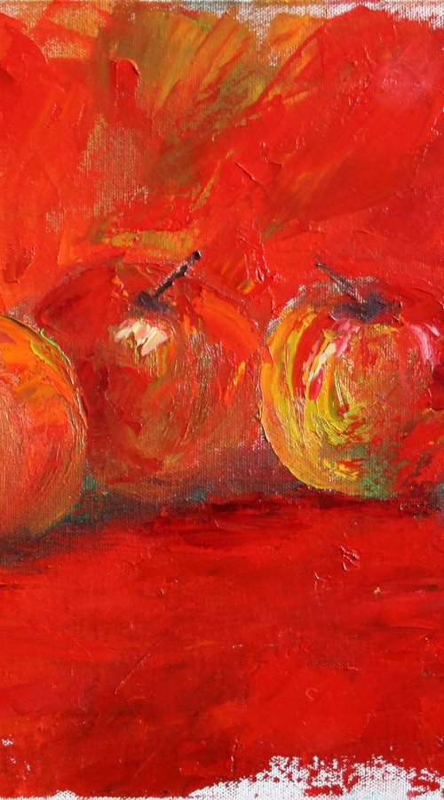 Red Aroma /  ORIGINAL PAINTING by Salana Art / Svetlana Samovarova