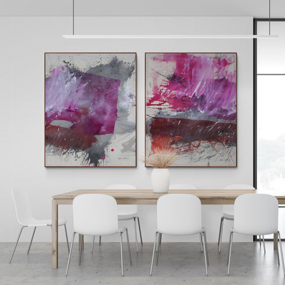 PINK DREAMSCAPE I&II (Diptych)