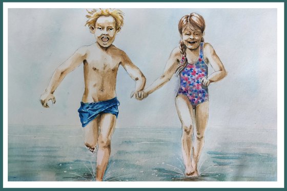 Our last summer... Watercolor painting on paper. Original artwork by Svetlana Vorobyeva