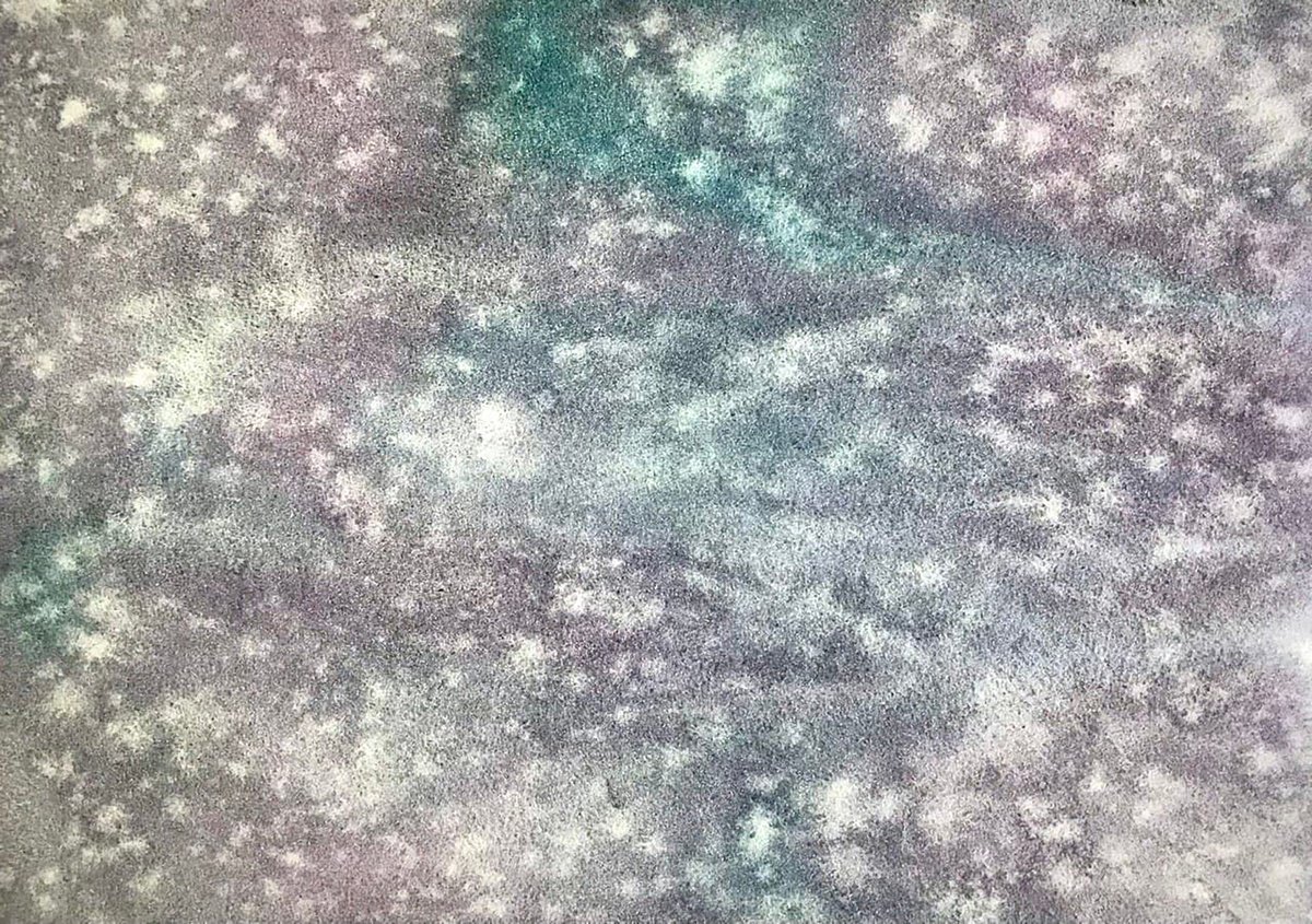 Abstract Landscape Watercolour By Alona Hryn, 14 X 10, Look Up To The Starry Sky, Original Artwork