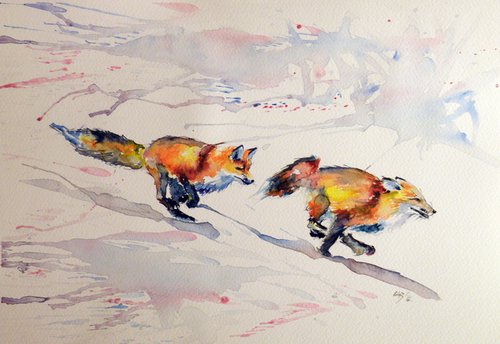 Playing foxes by Kovács Anna Brigitta