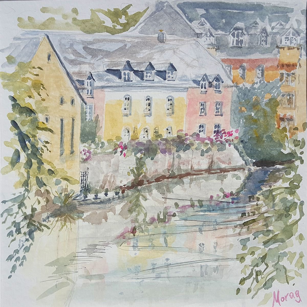  - Colourful Houses by the River - � Grond, Luxembourg by Morag Paul