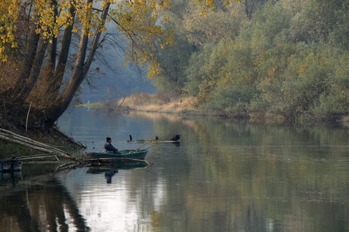 Fisherman and silence by Sonja  Čvorović