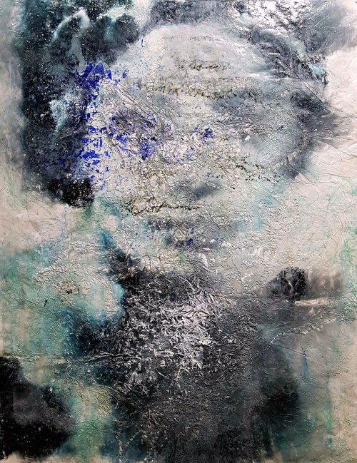 Sophia, vita mia (n.317) - 74 x 58 x 2,50 cm - ready to hang - mix media painting on stretched canvas by Alessio Mazzarulli