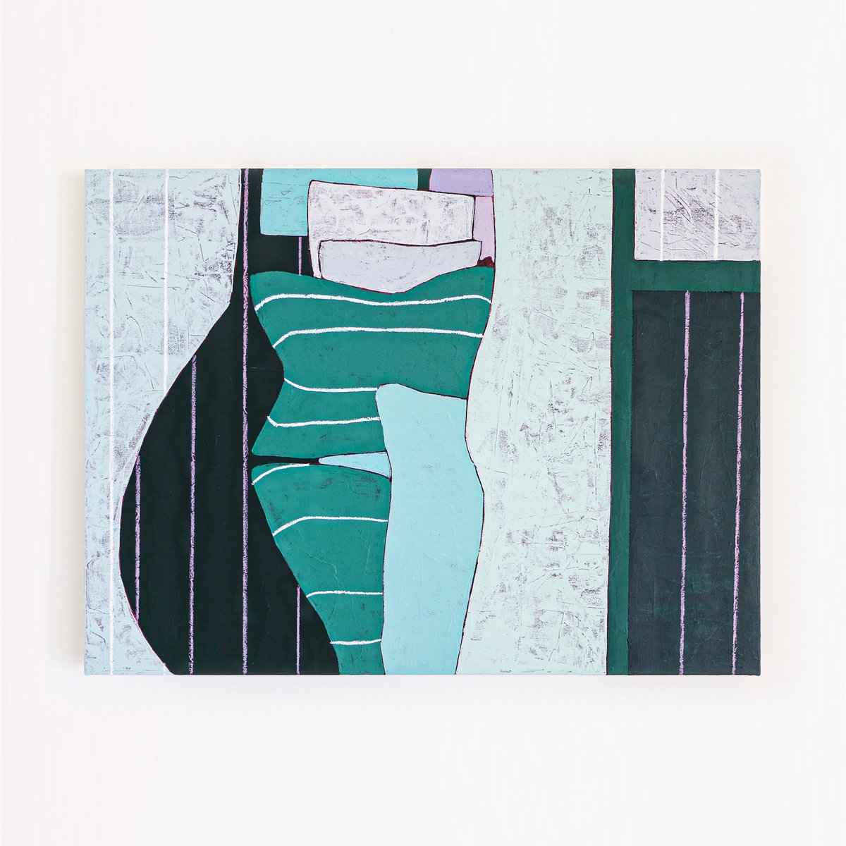 Abstract Acrylic Painting By Hyunah Kim, 40 X 30, Enigma, Original Artwork