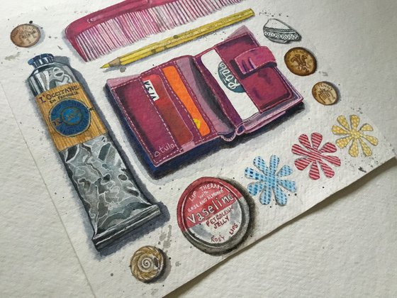 Still life Painting, What’s in my Bag