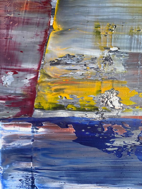 "Home Is Where We Are" - Save As A Series - Original PMS Mixed Media Assemblage Sculptural Paintings On Wooden Frame Pieces and Panels - 49 x 31 inches