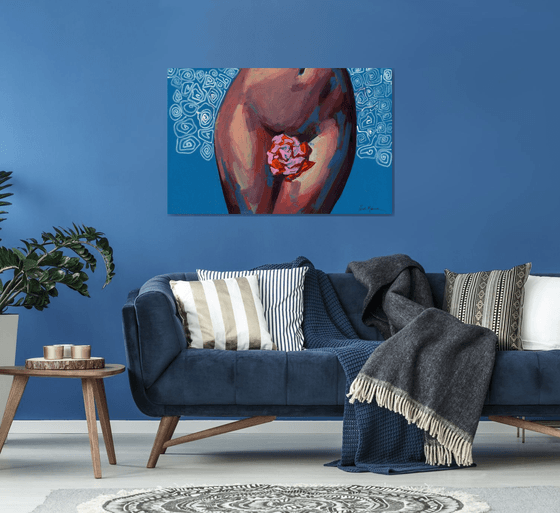 VULVA - Large Abstract Pop art Giclée print on Canvas