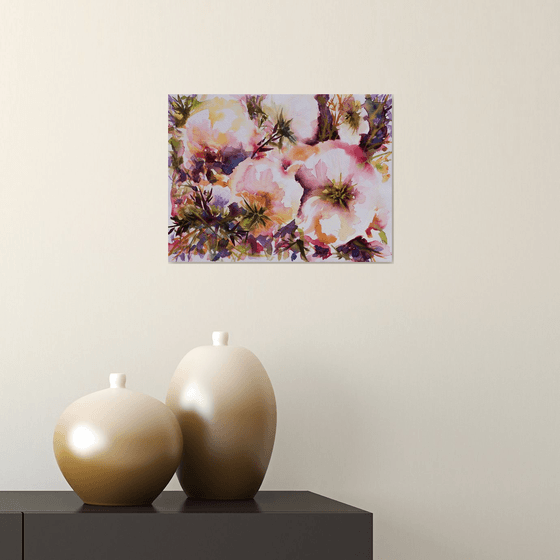 Imaginary flowers - watercolor floral ideal gift affordable low price deco design