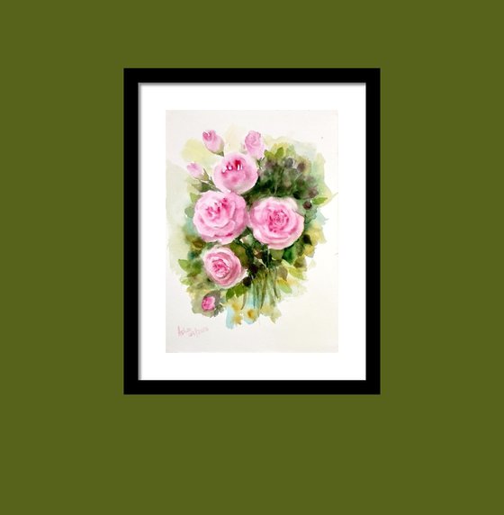 Pink Roses in Spring