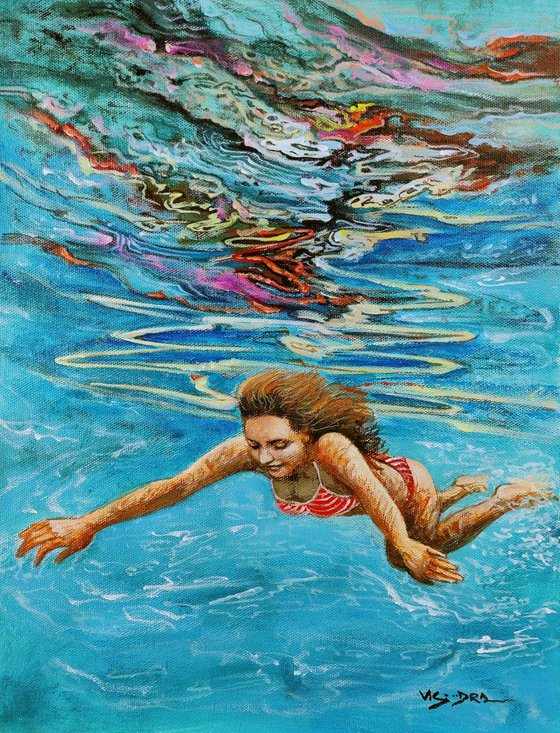 Girl swimming56A