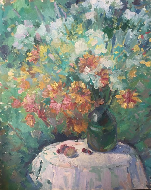 Vase with Flowers by Peter Tovpev