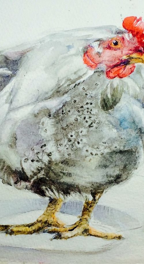 A hen and an egg by Vivian Sophie