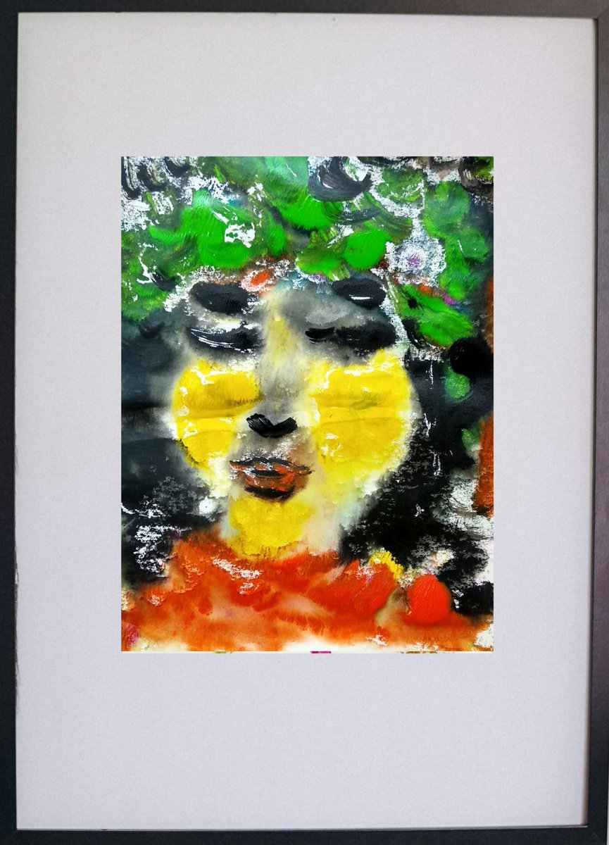 Urban And Pop Portrait Limited Edition Print By Asha Shenoy, 8 X 11, Portrait Of A Woman - Ix, Original Artwork