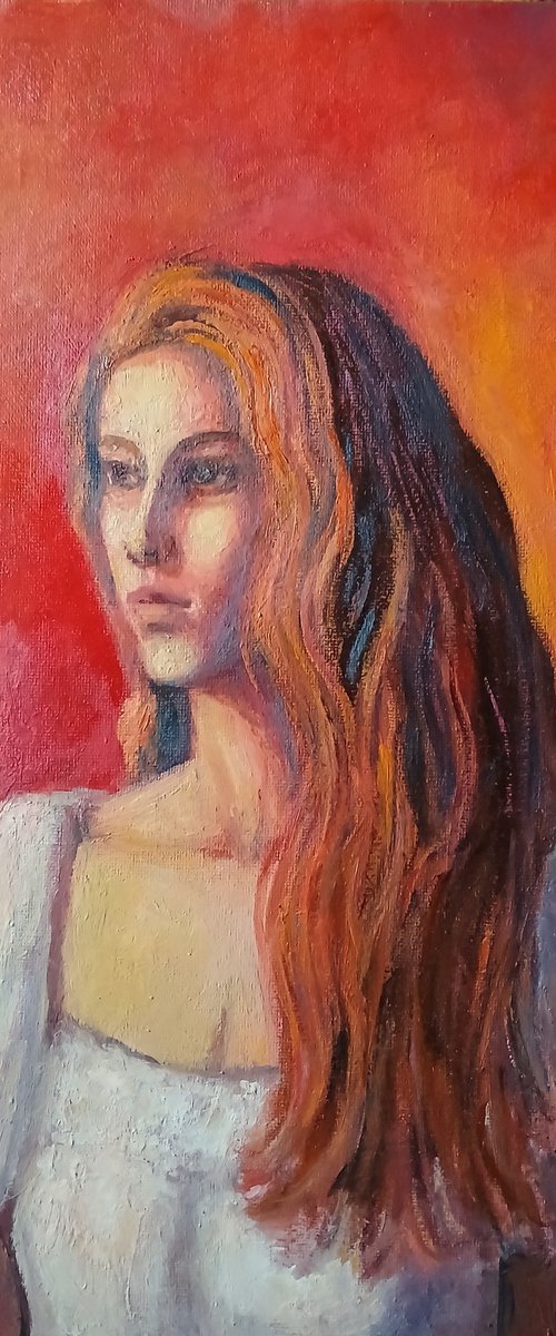 Portrait of young woman by Massimiliano Ligabue
