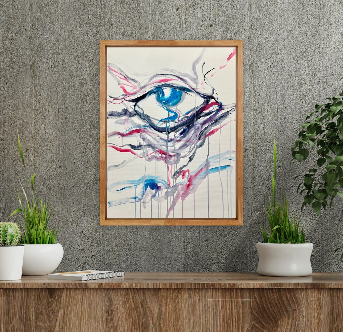 Expressive Abstract Painting By Mari Skakun, 24 X 31", Traveler, Original Artwork