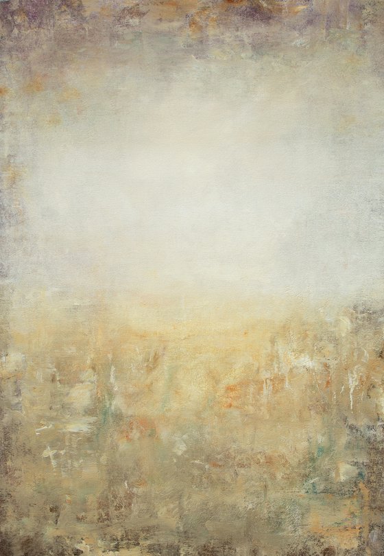 Morning Field 211107, minimalist abstract earth tones