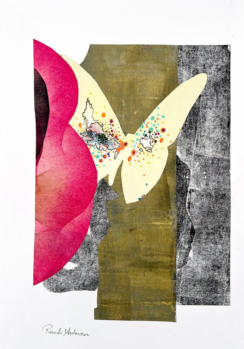 Animal Collage By Randi Antonsen, 12 X 17", True And Untrue Stories, Original Artwork