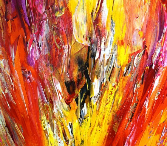 Yellow Red Abstraction XL 1