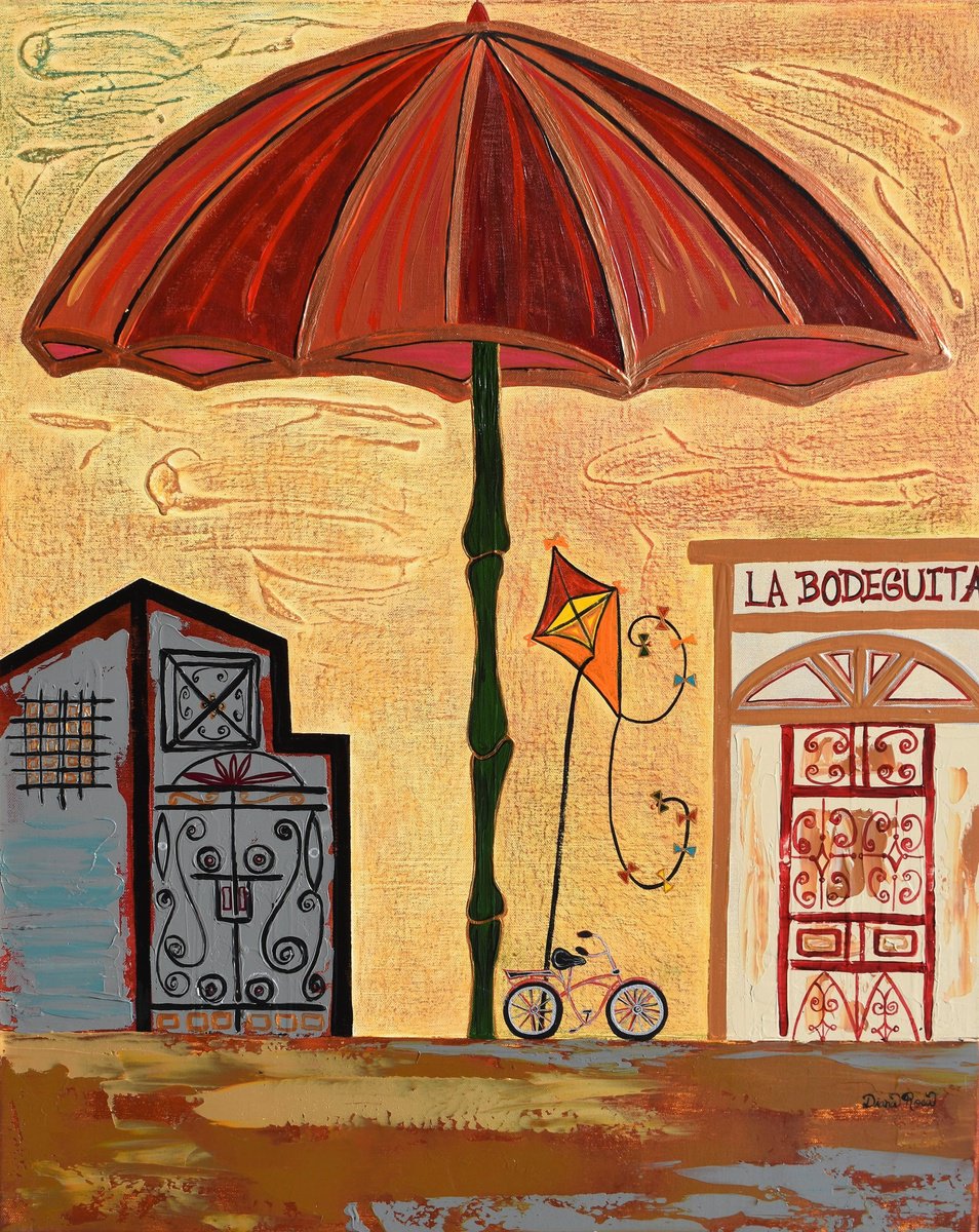 Surrealistic Acrylic Painting , La Bodeguita By Diana Rosa, 24 X 30, Artwork For Sale On Artfinder