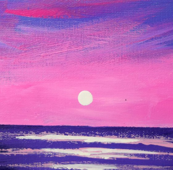 purple sky calling seascape painting