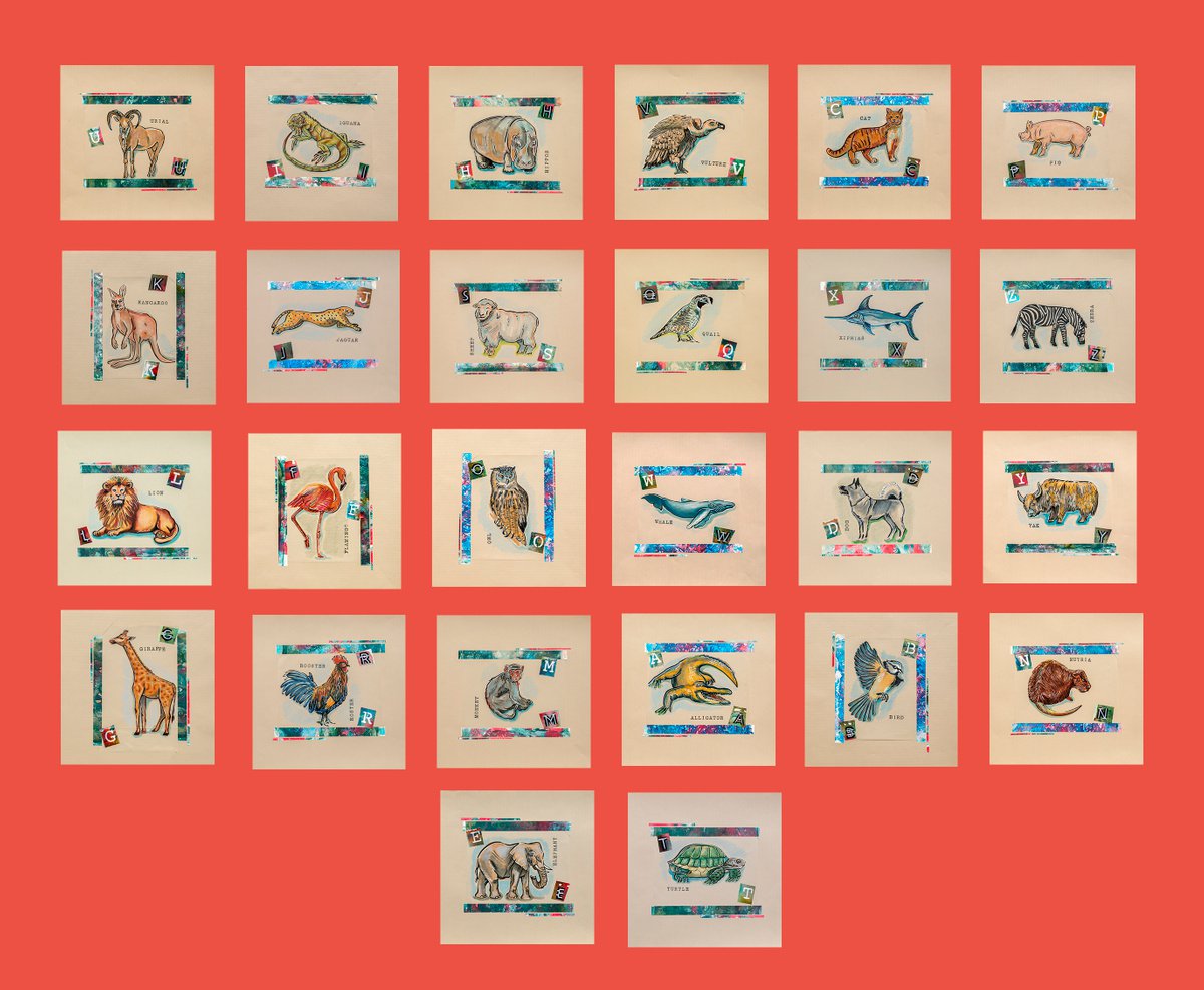 Original set of 26 english alphabet letters by Ariadna de Raadt