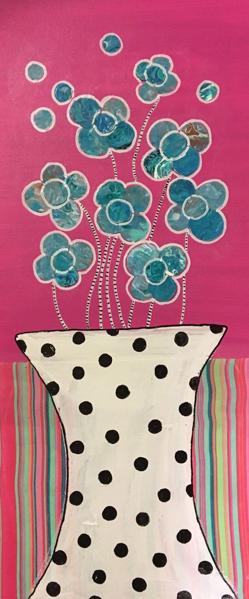 Flowers. Polka-dotted vase by Anya Getter