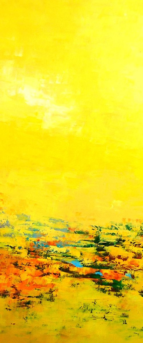 Yellow Landscape  (ref#:1032-90Q) by Saroja van der Stegen