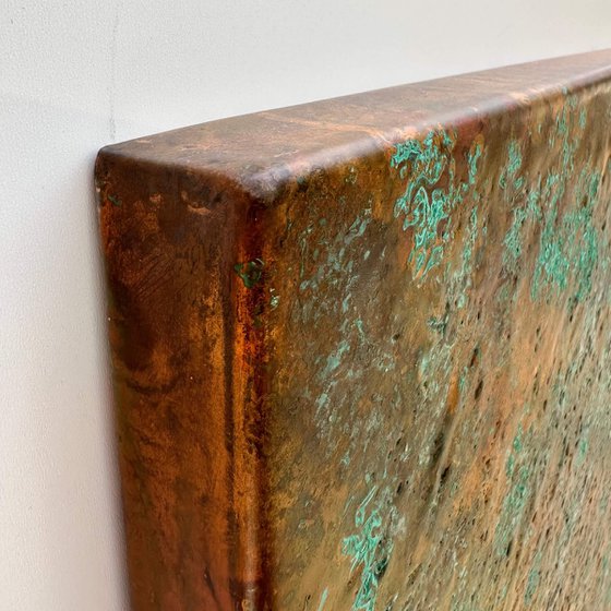 "Verdigris No. 1 " Copper Patina Wall Art