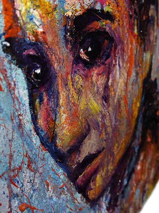 Original Oil Painting Abstract Expressionism Art deco Impressionism Portrait
