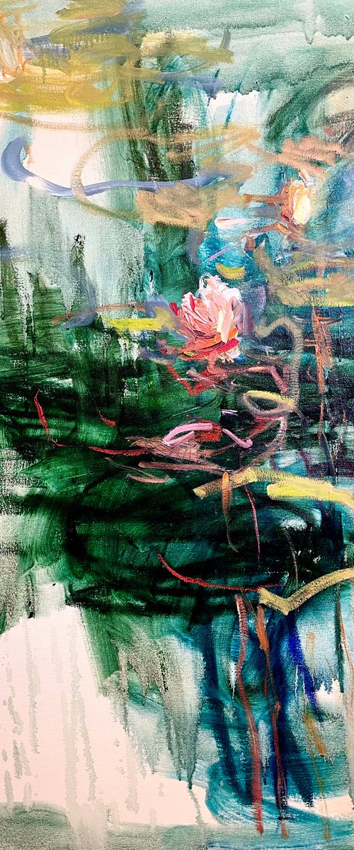 Lily pond. by Lilia Orlova-Holmes
