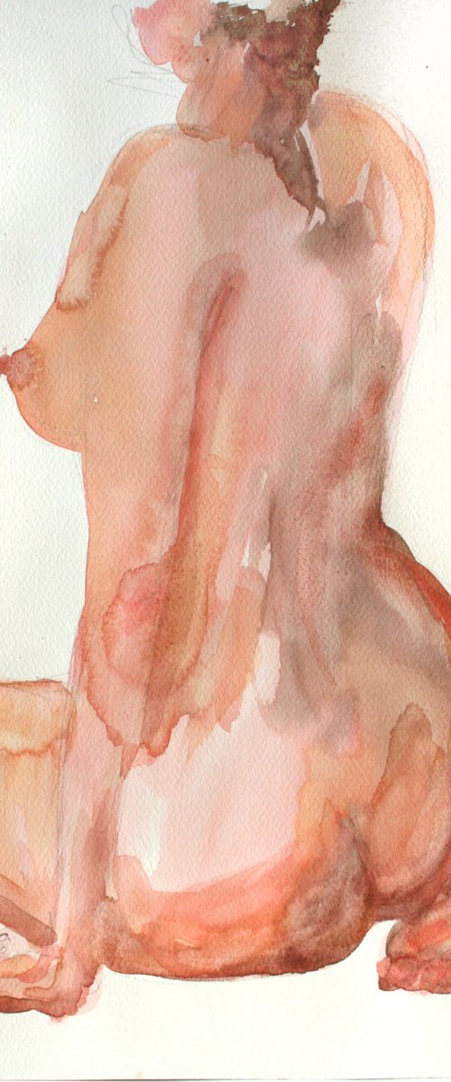 Grace XII. Series of Nude Bodies Filled with the Scent of Color /  ORIGINAL PAINTING by Salana Art