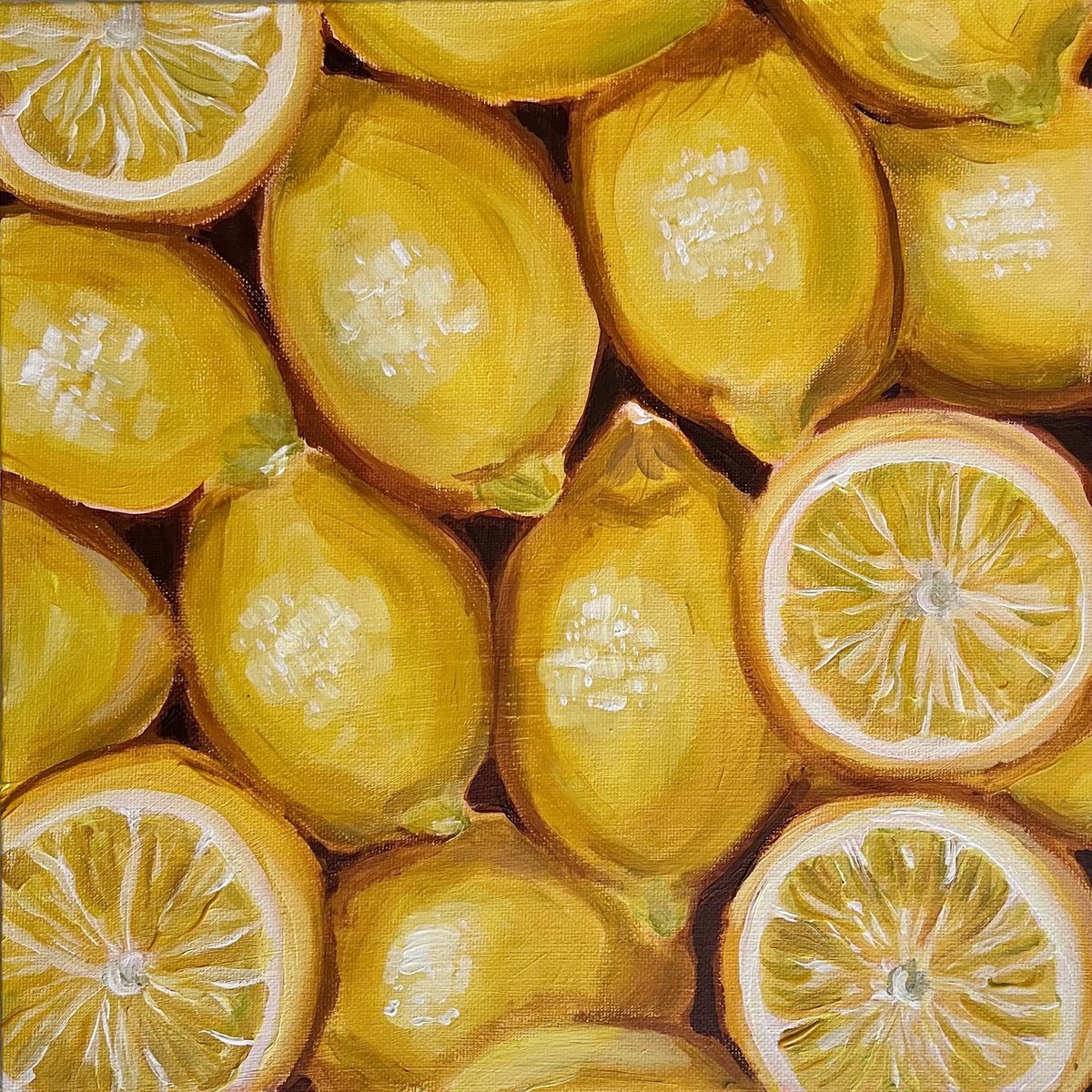 Lemony Life By Dal Kaur, 12 X 12, Artwork For Sale On Artfinder
