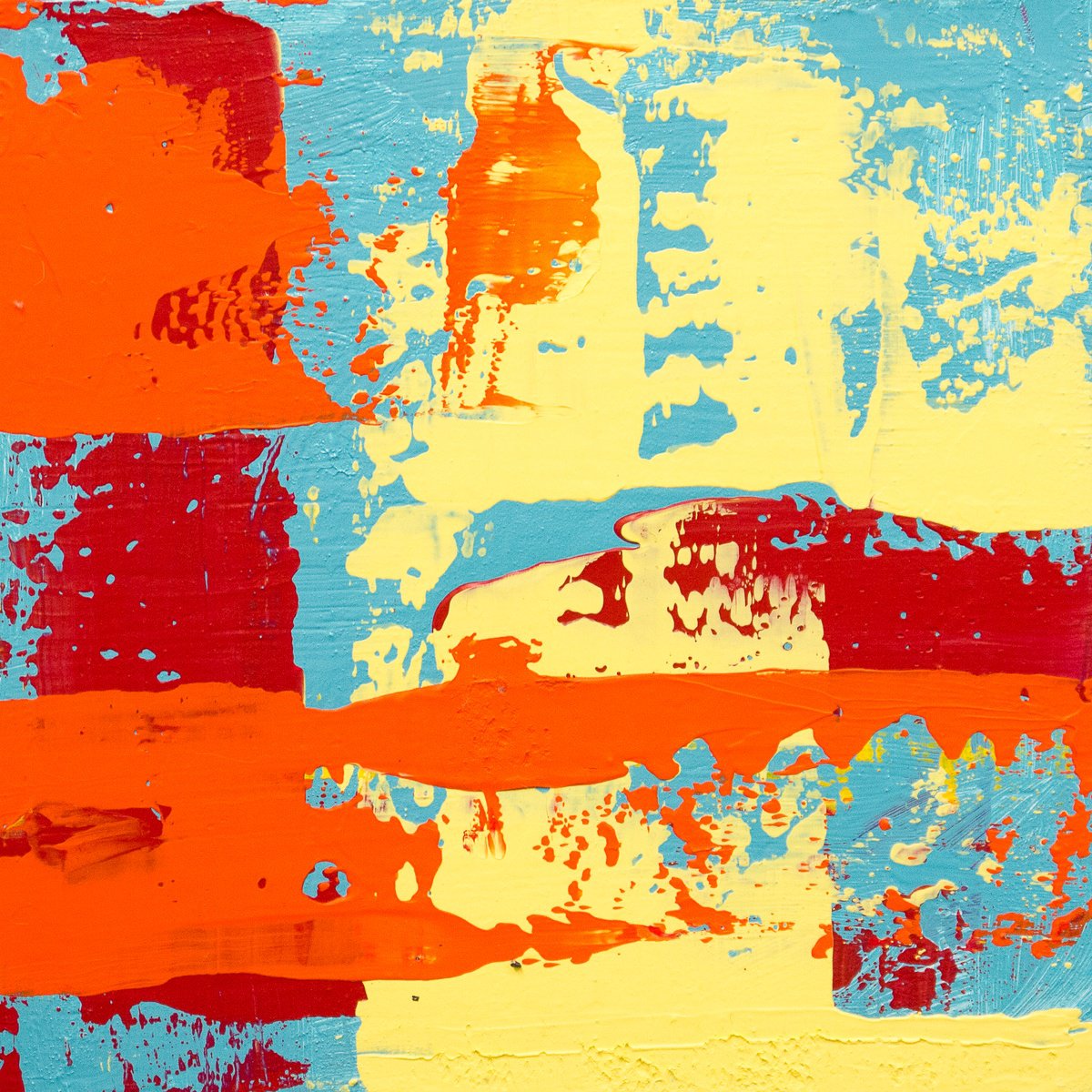 Abstract Acrylic Painting By Km Arts, 12 X 12", Tender Curiosity, Original Artwork