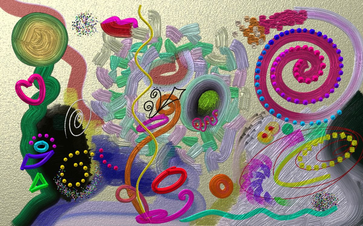 Organic Abstract Print By Galina Victoria, 32 X 20, Love Is In The Air, Original Artwork