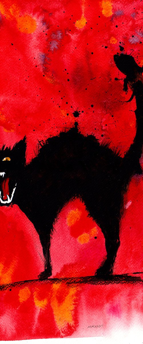 Angry Black Cat (Chat Noir) by REME Jr.
