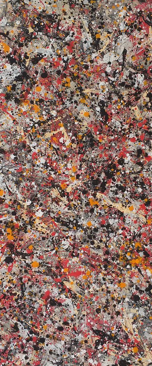 Modern J. Pollock style acrylic by M.Y. by Max Yaskin