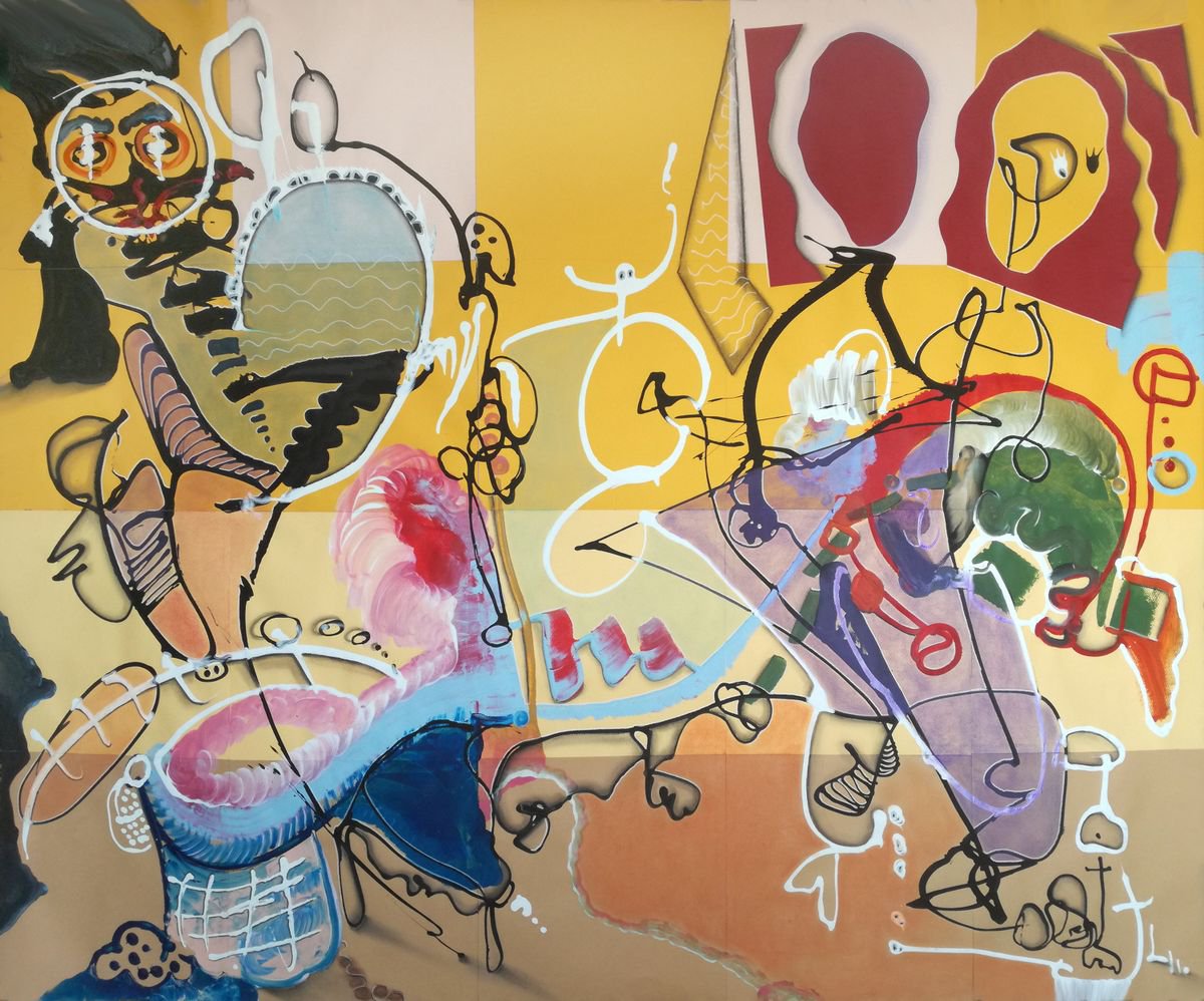 Surrealistic Acrylic Painting , Qgsees By Stefano Mazzolini, 59 X 47, Artwork For Sale On Artfinder