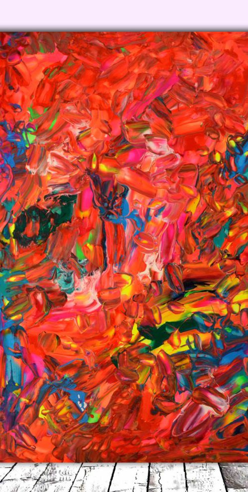 FREE SHIPPING - Gypsy I - XL Large Modern Abstract Big Painting - Ready to Hang, Office, Hotel and Restaurant Wall Decoration by Soos Tiberiu