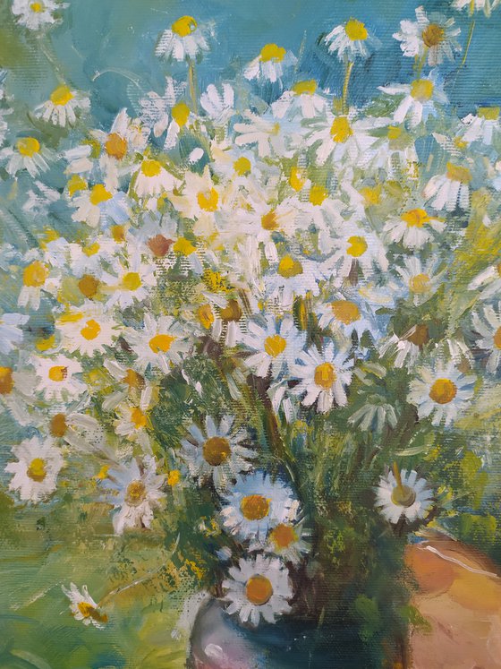 Daisies and mushrooms