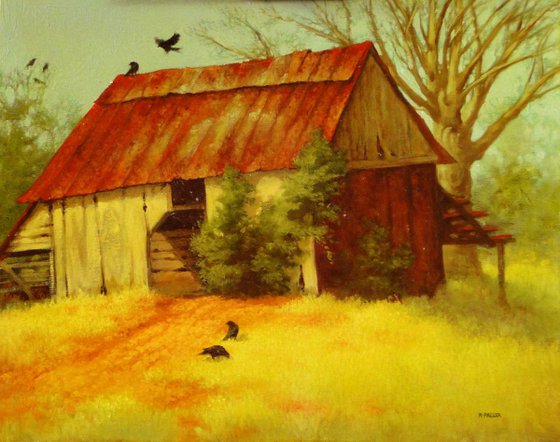 Crows By The Barn
