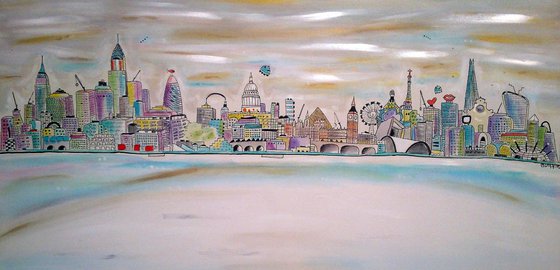 Crystal City ink on canvas