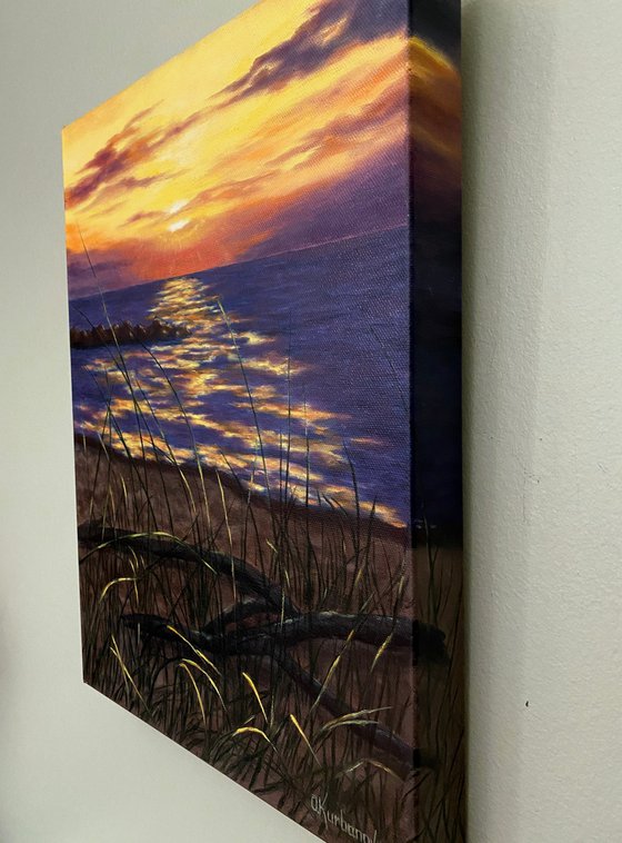 Glare sunset