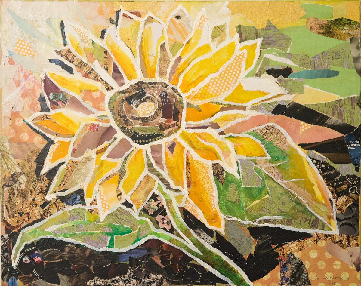 Botanical Collage By Eliry Arts, 30 X 24, For Brie, Original Artwork