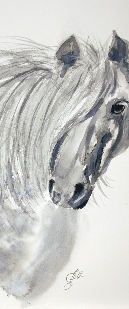 Horse III / Welsh Pony / Original Painting by Salana Art / Svetlana Samovarova