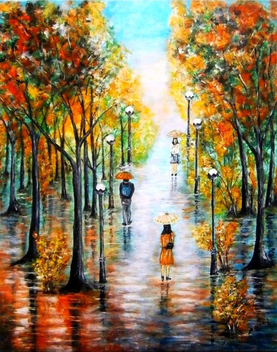 Walk in the rain 2.. by Emilia Urbanikova