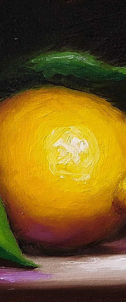 Lemon  still life by Jane Palmer Art