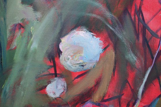 Peonies in red tones