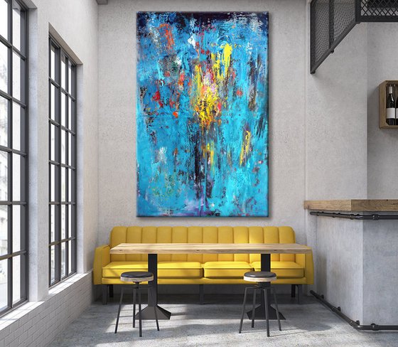 EXTRA LARGE  ABSTRACT PAINTING " Bach- The Violin Concertos"