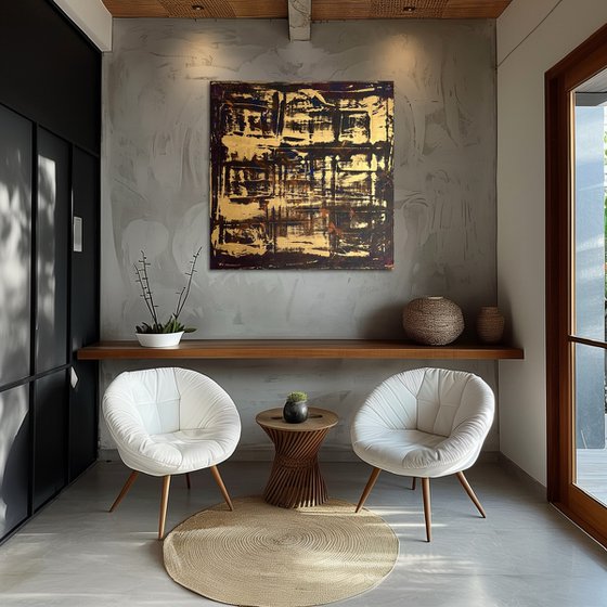 Gold Leaf 70x70x2 cm